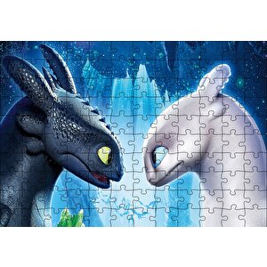 Ejderhanı Nasıl Eğitirsin 3 Dişsiz Ve Işığın Öfkesi Yakın Plan Puzzle Yapboz Mdf Ahşap 120 Parça