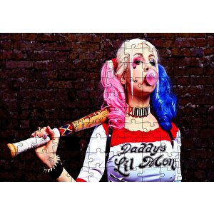 Harley Quinn Cosplay Puzzle Yapboz Mdf Ahşap 120 Parça