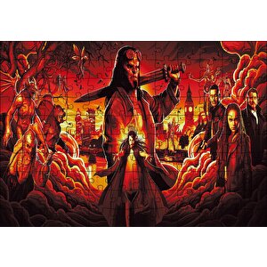 Hellboy Ve Cehennem Tebası Puzzle Yapboz Mdf Ahşap 120 Parça