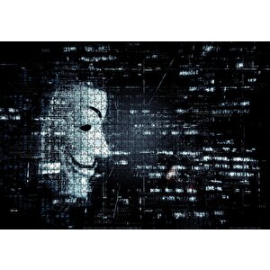 Anonymous Maske Ve Kodlar Puzzle Yapboz Mdf Ahşap 1000 Parça