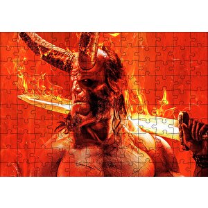 Hellboy Cehennem Meleği Puzzle Yapboz Mdf Ahşap 120 Parça