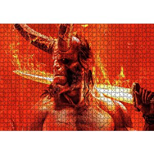 Hellboy Cehennem Meleği Puzzle Yapboz Mdf Ahşap 1000 Parça