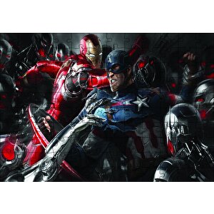 Civil War Konsept Savaş Puzzle Yapboz Mdf Ahşap 120 Parça