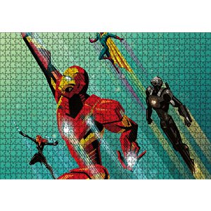 Civil War Iron Man Rising Puzzle Yapboz Mdf Ahşap 1000 Parça
