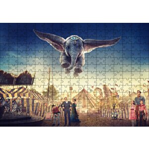 Dumbo Uçan Fil Puzzle Yapboz Mdf Ahşap 255 Parça
