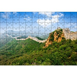 Çin Seddi Ve Uzak Dağlar Puzzle Yapboz Mdf Ahşap 120 Parça