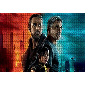 Blade Runner Ryan Gosling Harrison Ford Ana De Armas Puzzle Yapboz Mdf Ahşap 1000 Parça