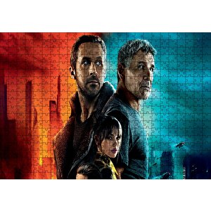 Blade Runner Ryan Gosling Harrison Ford Ana De Armas Puzzle Yapboz Mdf Ahşap 500 Parça