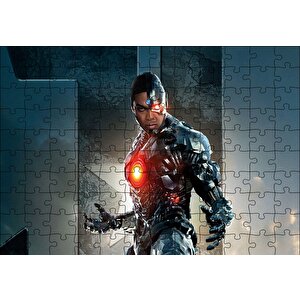 Justice League Cyborg Puzzle Yapboz Mdf Ahşap 120 Parça