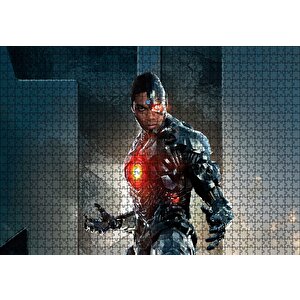 Justice League Cyborg Puzzle Yapboz Mdf Ahşap 1000 Parça