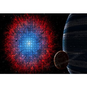 Gezegenler Ve Evren Kesiti Puzzle Yapboz Mdf Ahşap 1000 Parça
