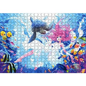 Denizaltı Prensesi Puzzle Yapboz Mdf Ahşap 500 Parça