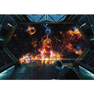 Kaptan Marvel İron Man Tony Stark Avengers Puzzle Yapboz Mdf Ahşap 500 Parça