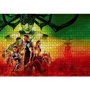 Thor Ragnarok Cate Blanchett Ve Kahramanlar Puzzle Yapboz Mdf Ahşap 1000 Parça