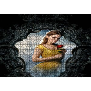 Beauty And The Beast Emma Watson Portre Puzzle Yapboz Mdf Ahşap 1000 Parça