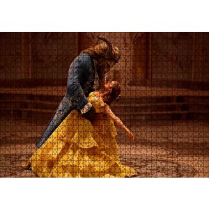 Beauty And The Beast Emma Watson Dans Puzzle Yapboz Mdf Ahşap 1000 Parça