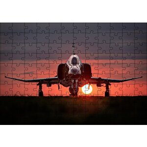 Günbatımı Ve Phantom F4 Puzzle Yapboz Mdf Ahşap 120 Parça