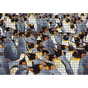 İmpataror Penguenleri Bir Arada Puzzle Yapboz Mdf Ahşap 1000 Parça
