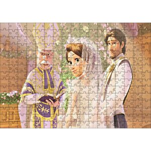 Prenses Rapunzel Evlenme Töreni Görseli Puzzle Yapboz Mdf Ahşap 255 Parça