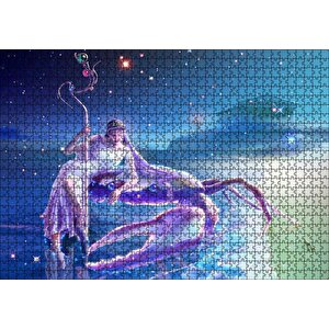 Perisi Ve Yengeç Burcu Görseli Puzzle Yapboz Mdf Ahşap 1000 Parça