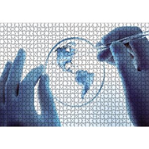 Mercekteki Harita Puzzle Yapboz Mdf Ahşap 1000 Parça
