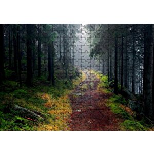 Sisli Ormandaki Patika Puzzle Yapboz Mdf Ahşap 255 Parça