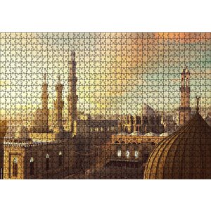Mısır Ramazan Camii Ve Şehir Manzarası Puzzle Yapboz Mdf Ahşap 1000 Parça
