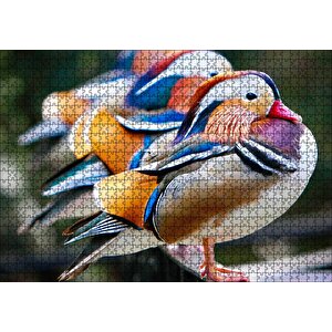 Mandarin Ördekleri Puzzle Yapboz Mdf Ahşap 1000 Parça
