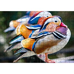 Mandarin Ördekleri Puzzle Yapboz Mdf Ahşap 255 Parça