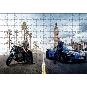 Hızlı Ve Öfkeli Johnson & Statham Puzzle Yapboz Mdf Ahşap 120 Parça