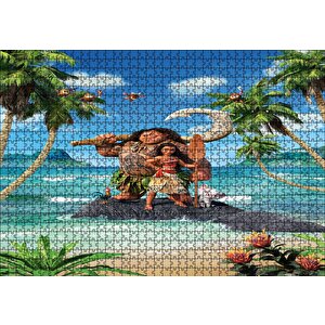 Moana Sahil Pozu Puzzle Yapboz Mdf Ahşap 1000 Parça