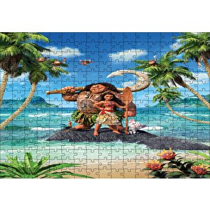 Moana Sahil Pozu Puzzle Yapboz Mdf Ahşap 255 Parça