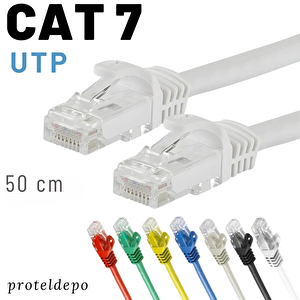 50 Cm Cat7 Kablo Ethernet Network İnternet Lan Ağ Kablosu Beyaz