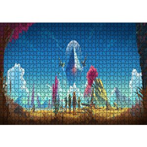 No Man's Sky Panoramik İllüstrasyon Puzzle Yapboz Mdf Ahşap 1000 Parça