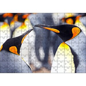 Kral Penguenler Puzzle Yapboz Mdf Ahşap 120 Parça