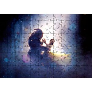 Beauty And The Beast Dans Puzzle Yapboz Mdf Ahşap 120 Parça