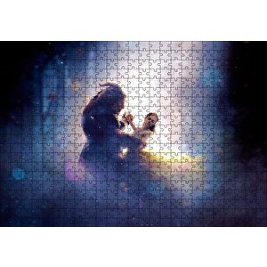 Beauty And The Beast Dans Puzzle Yapboz Mdf Ahşap 500 Parça