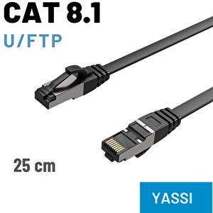 Irenis Cat8 Yassi Ftp Lsnh Ethernet Patch Kablo 25 cm