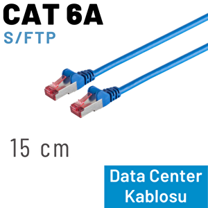 Irenis Cat 6a Kablo, S/ftp Ethernet Data Center Patch Kablo, 15cm Mavi