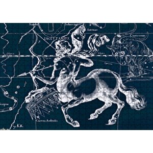 Yay Burcu Görseli Siyah Beyaz Puzzle Yapboz Mdf Ahşap 500 Parça