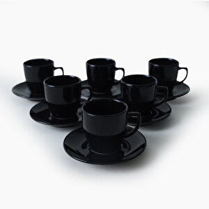 Siyah Magic Kahve Takımı 12 Parça 6 Kişilik 650