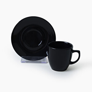 Keramika Siyah Magic Kahve Takımı 12 Parça 6 Kişilik 650