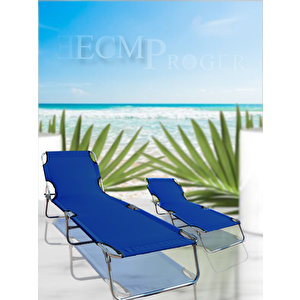 Katlanir Kademeli̇ Şezlong 2li̇ Paket Mavi̇