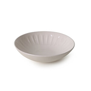 Keramika Krem Badem Yemek Tabağı 22 Cm 6 Adet 030