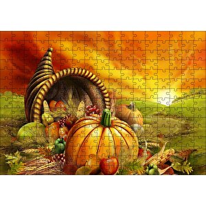 Sonbahar Hasadı Puzzle Yapboz Mdf Ahşap 255 Parça