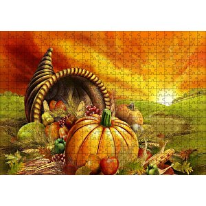 Sonbahar Hasadı Puzzle Yapboz Mdf Ahşap 500 Parça