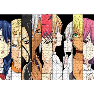 Anime Karakterler Şerit Kompozisyon Puzzle Yapboz Mdf Ahşap 500 Parça