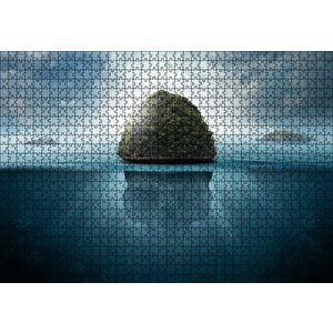 Tropikal Kurukafa Adası Puzzle Yapboz Mdf Ahşap 1000 Parça