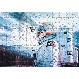 Astronot Kelebek Doğa Puzzle Yapboz Mdf Ahşap 120 Parça