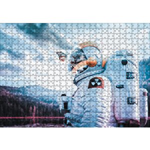 Astronot Kelebek Doğa Puzzle Yapboz Mdf Ahşap 500 Parça